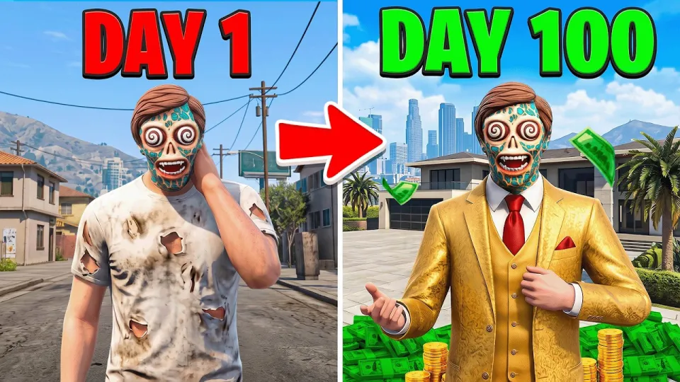 Surviving 100 DAYS as a BILLIONAIRE in GTA!